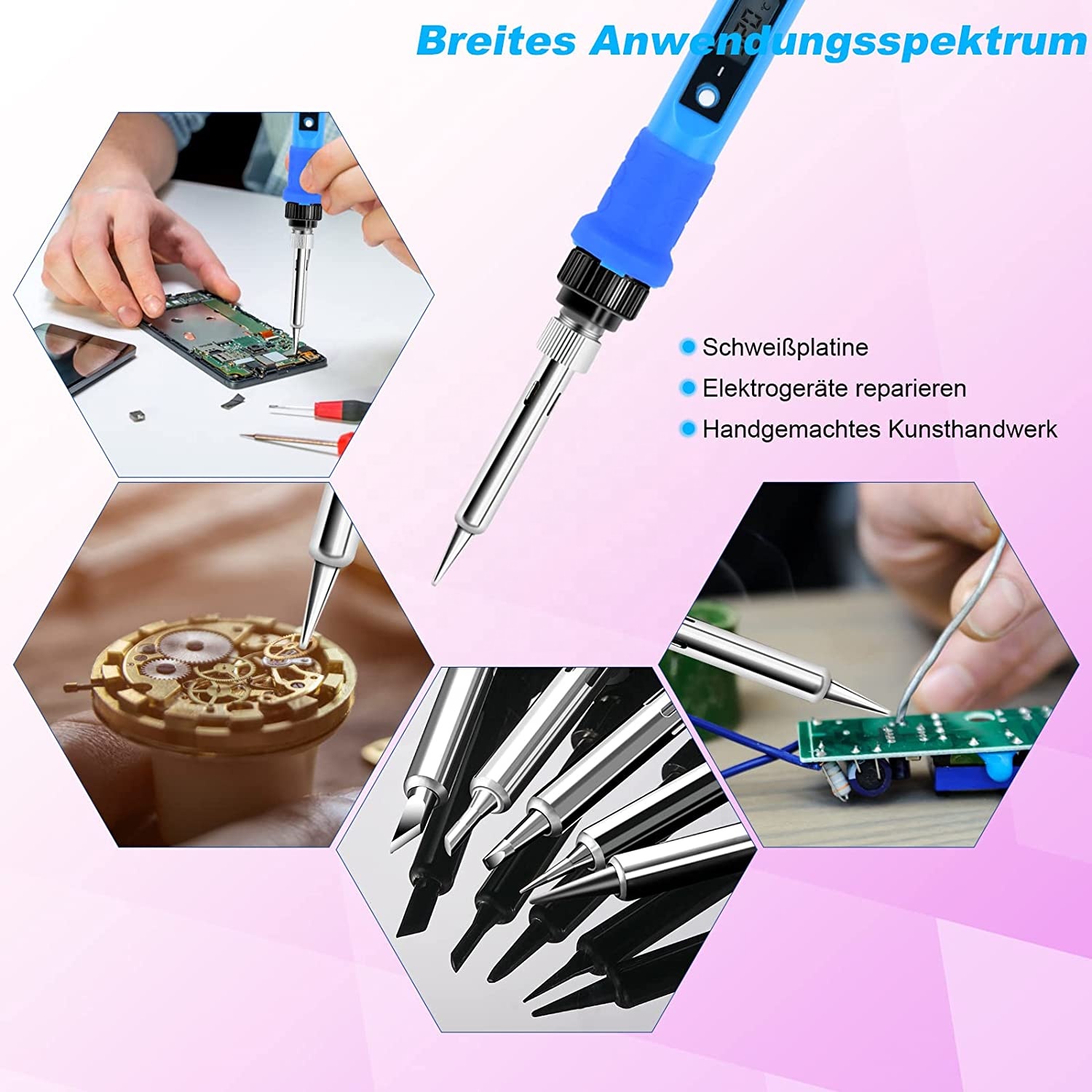 110V/220V/80WLCD digital display soldering iron kit hardware welding table tools for home appliance repair DIY portable