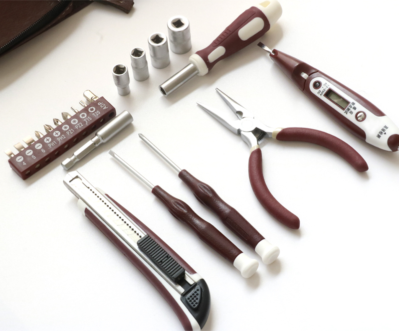 21Pcs DIY Household Magnetic Home Appliances Hand Tool Kit Multi Repair Tool Set with Carrying Case