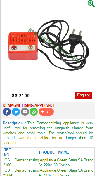 Demagnetising Appliance Watch Maker Tools - Watch Tools