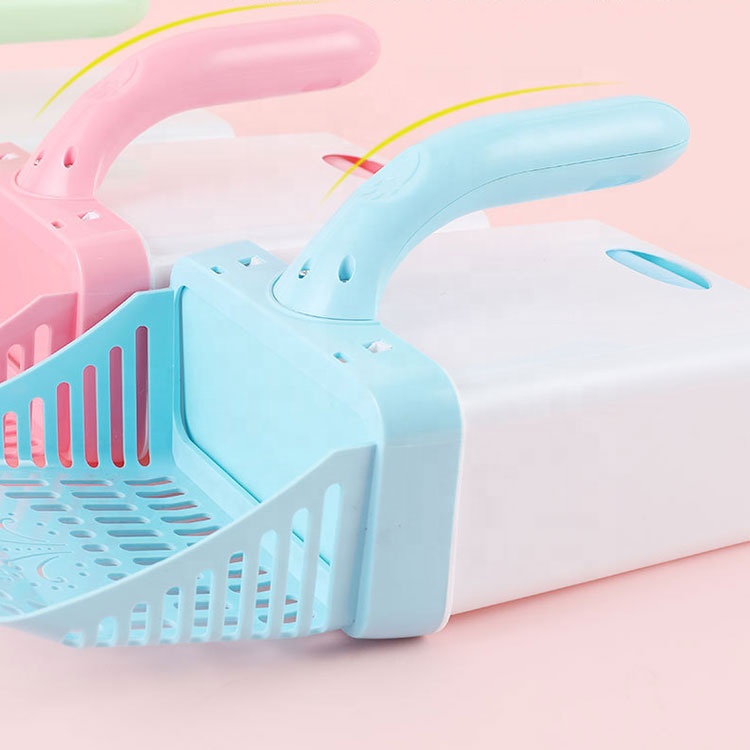 Cat Litter Accessories Clean Up Large Space Cat Shovel Plastic Cat Litter Scoop