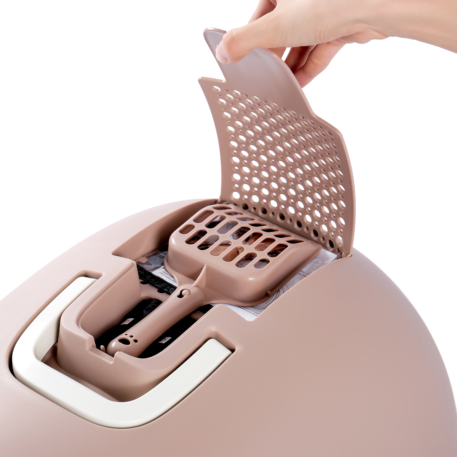 Fully Closed Breathable Self-cleaning Plastic Outdoor Pet Cat Litter Boxes Cat Toilet Litter Trays With Lid Cat Litter M