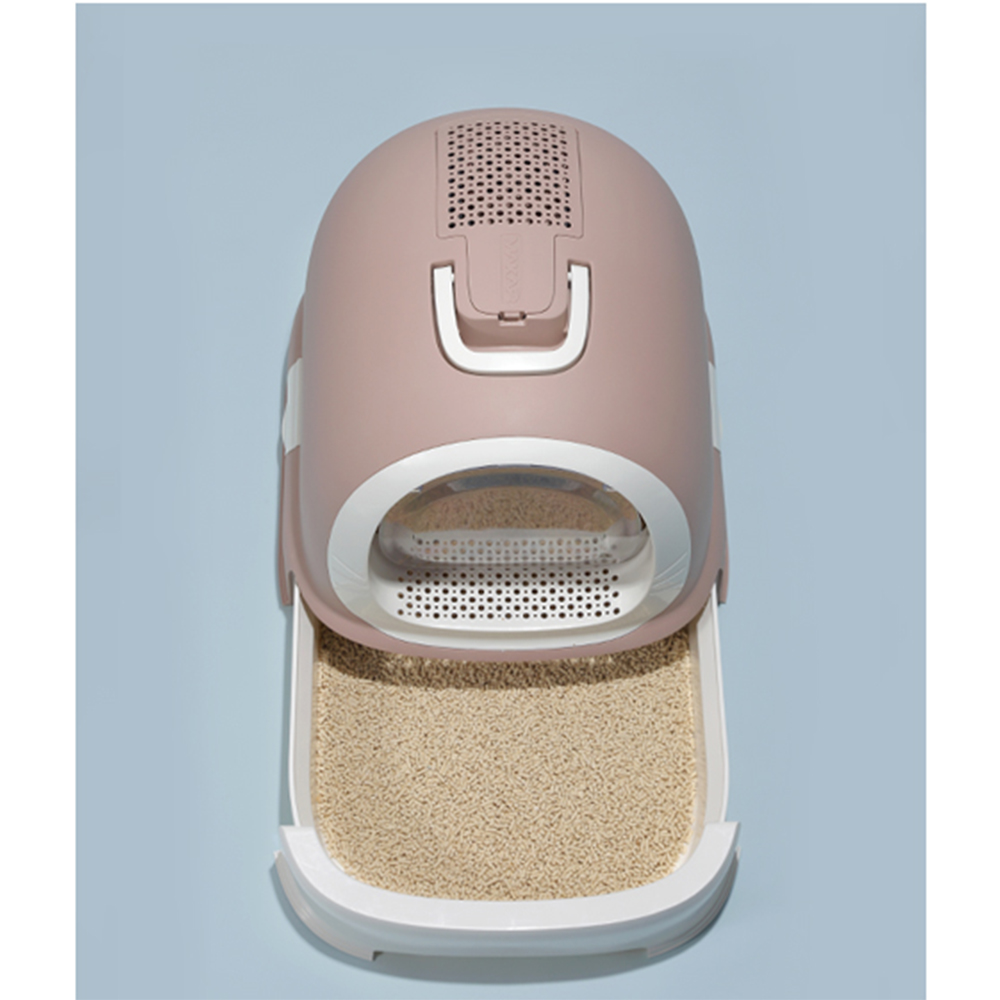 Fully Closed Breathable Self-cleaning Plastic Outdoor Pet Cat Litter Boxes Cat Toilet Litter Trays With Lid Cat Litter M