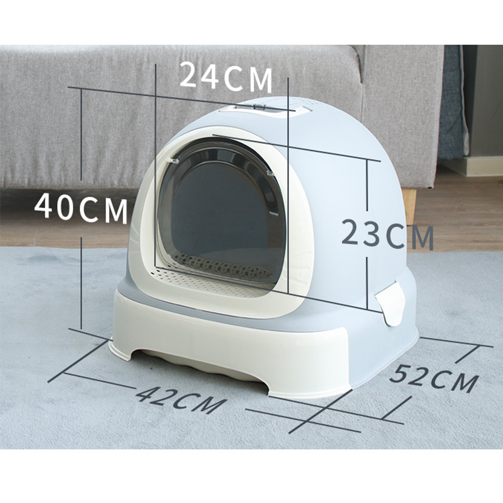 Fully Closed Breathable Self-cleaning Plastic Outdoor Pet Cat Litter Boxes Cat Toilet Litter Trays With Lid Cat Litter M