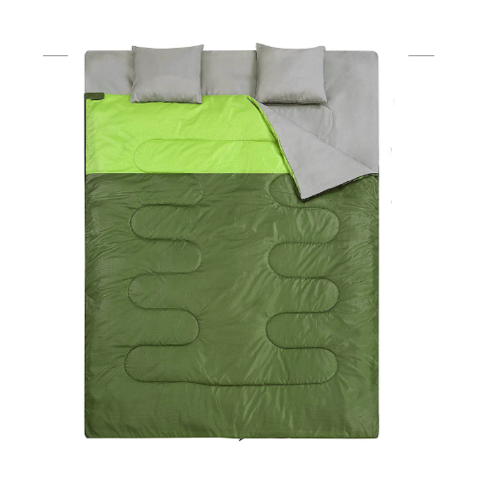 Hot Sale Waterproof Lightweight Warm Weather Summer Envelop Sleeping Bag 2 in 1 Double Thickened Sleeping Bag Outdoor Ca