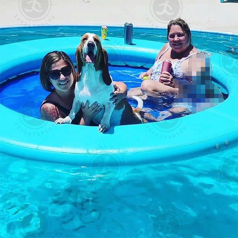 EJIA   Portable Floating Water Hammock Lounger Pool Inflatable Water Hammock with Mesh Center for Recr