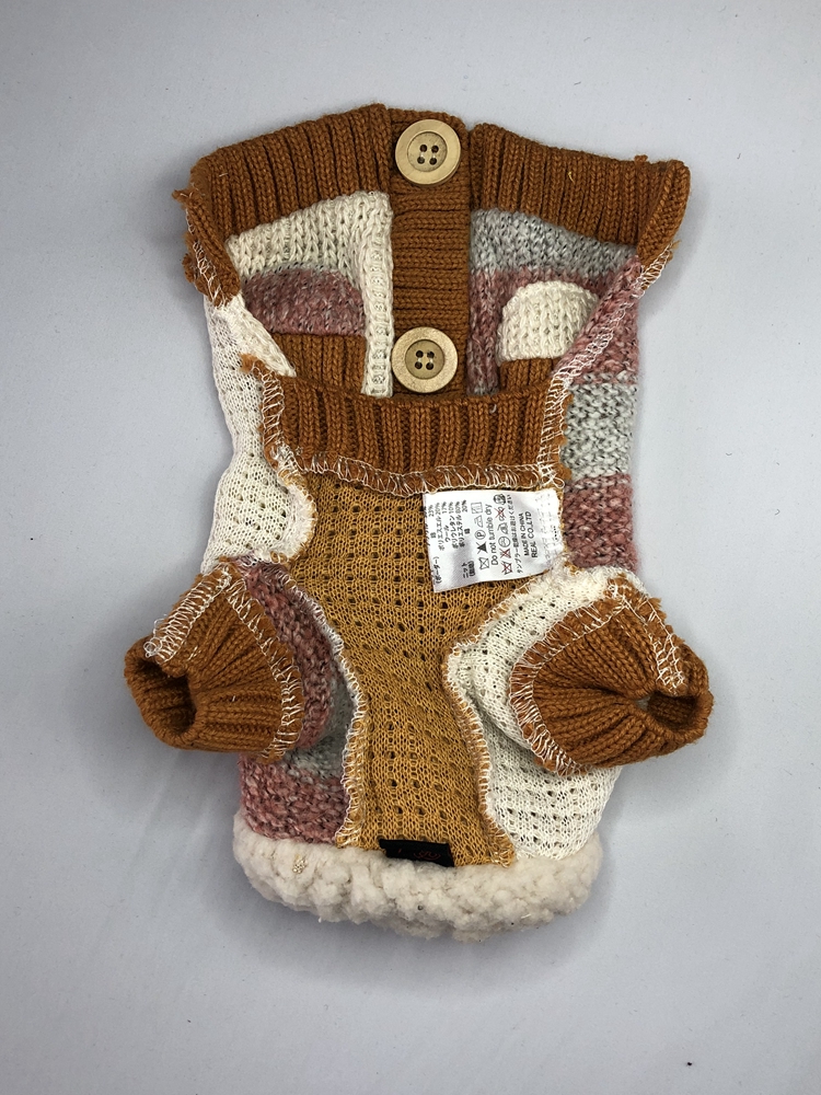 Winter Puppy Small Daisy Knitted Cardigan Two-legged Sweater Luxury Knitted Pet Cat Dog Clothes