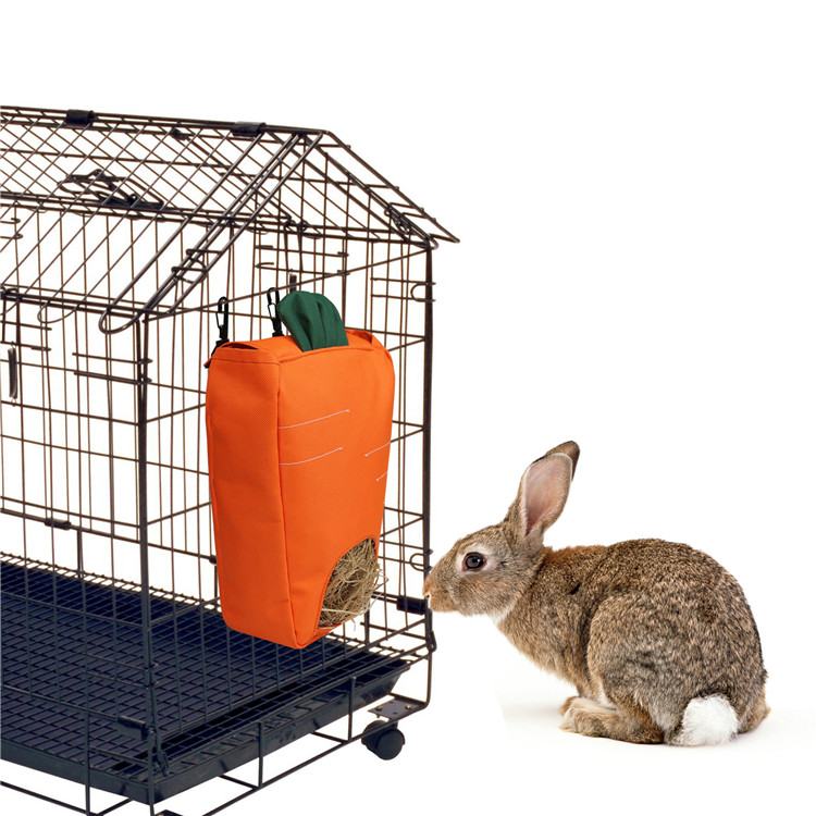 Hay Bag Hanging Pouch Feeder Sack Holder Small Animals Supplies Feeding Dispenser Container Rabbit Guinea Pig Cage Acces