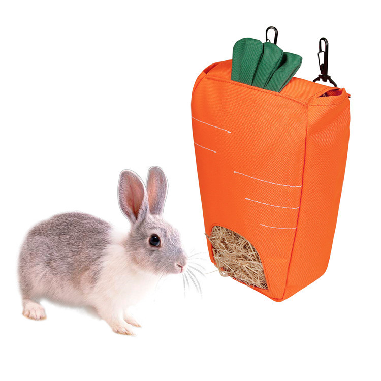 Hay Bag Hanging Pouch Feeder Sack Holder Small Animals Supplies Feeding Dispenser Container Rabbit Guinea Pig Cage Acces