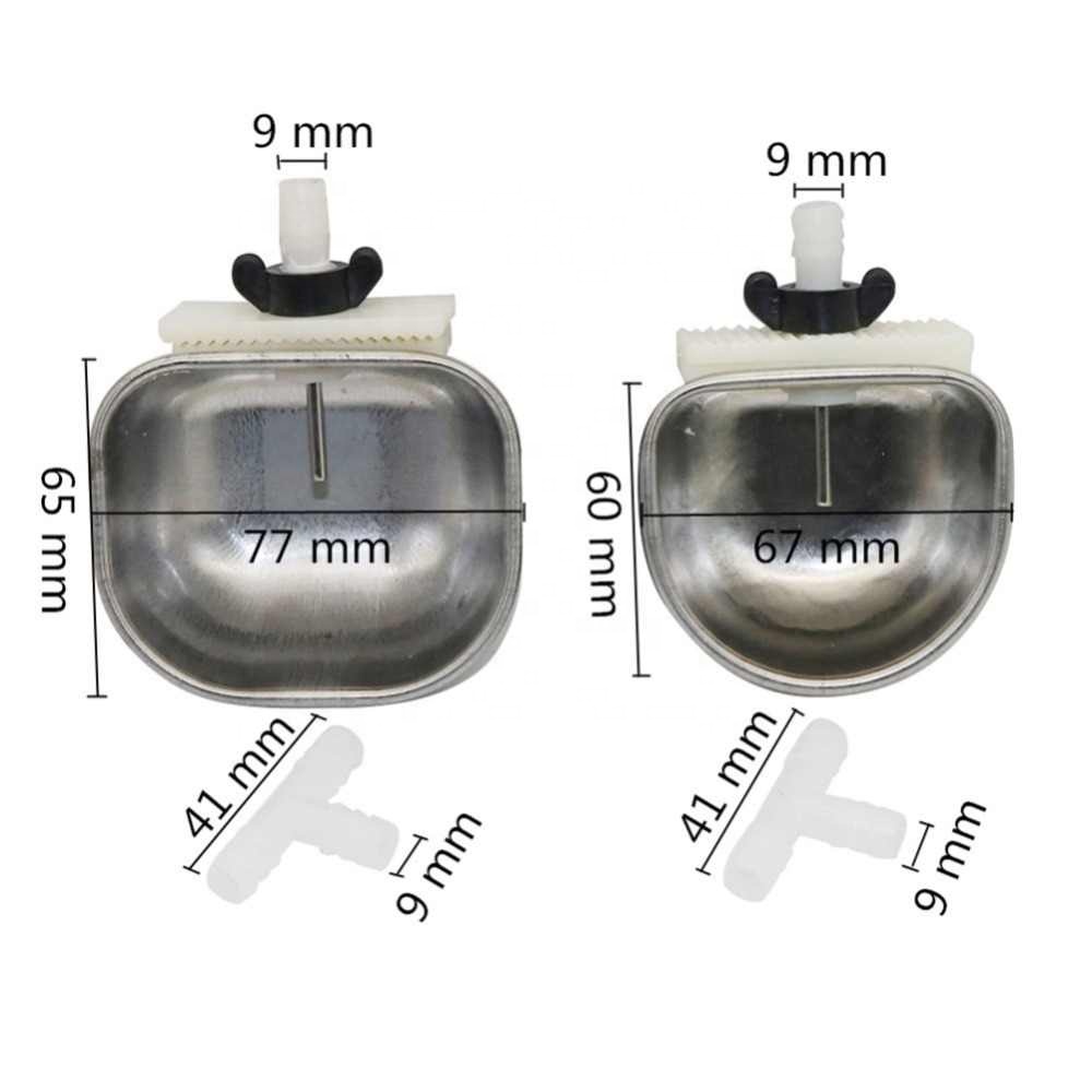 Small Pet Drinker Stainless steel Anti-scratch Rabbit Drinking Bowl Automatic Drinking Cup Animal Feeding Watering Suppl