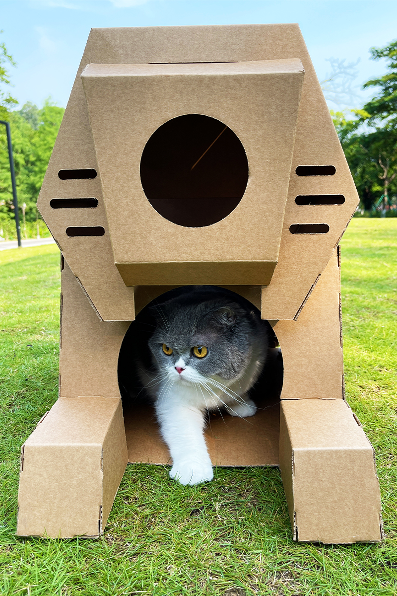  Pet Toys Playhouse Special shape Corrugated Scratcher Box Paper Cat Scratching Post Cat Toy Cardboard Cat Hous