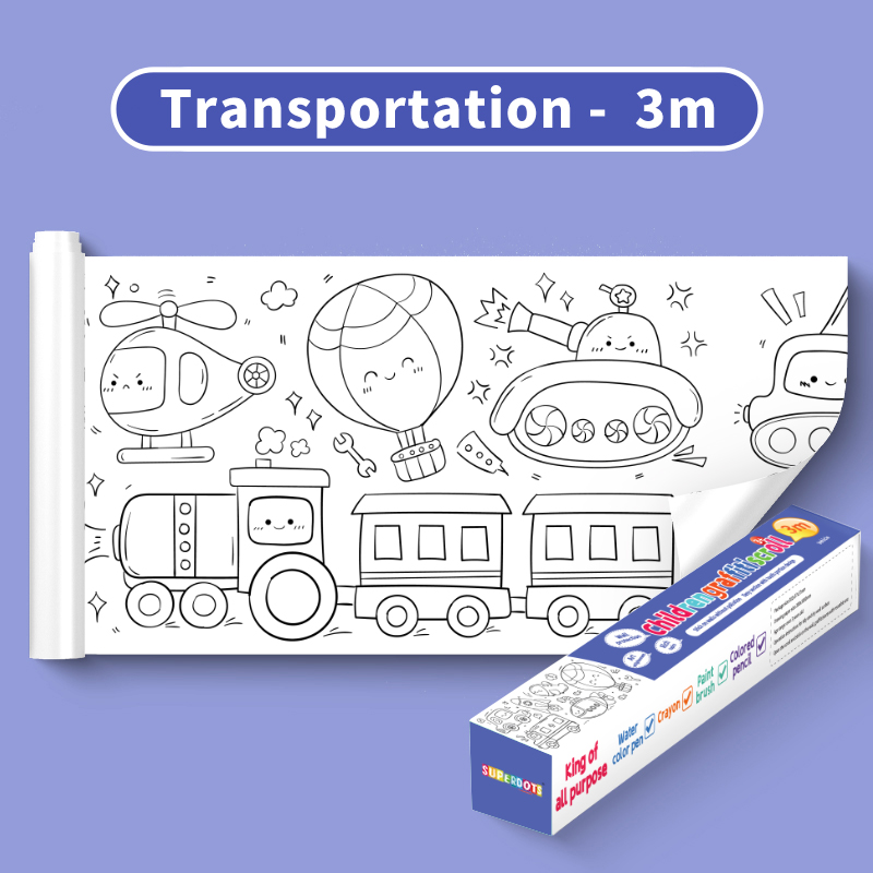 coloring paper roll no mess different topic art enlightenment kids paint graffiti books Fun Drawing toys for kids