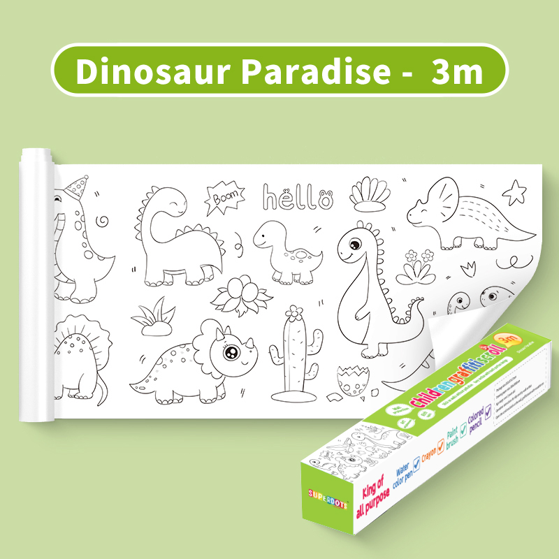 coloring paper roll no mess different topic art enlightenment kids paint graffiti books Fun Drawing toys for kids