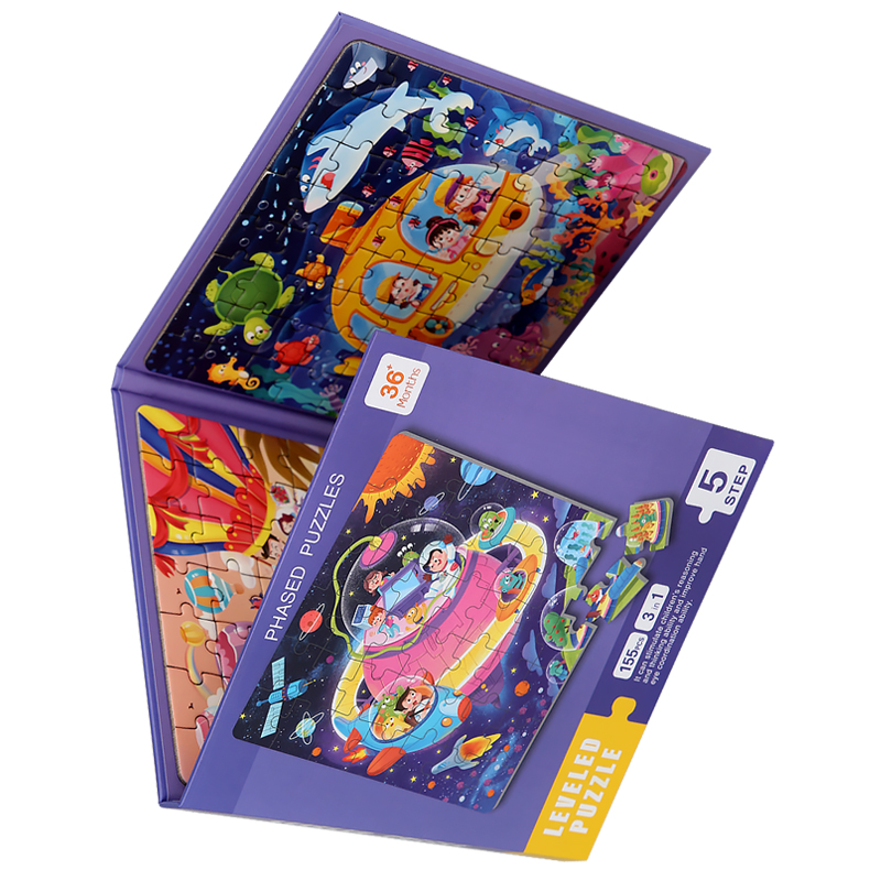 2022 montessori magic book kids light toys magnetic puzzle magnetic jigsaw puzzle book