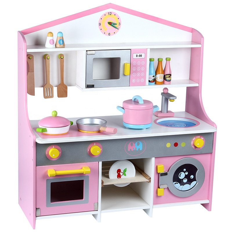 Chinese cheaper children wooden Pretend role play educational kitchen toy for kids WKT11