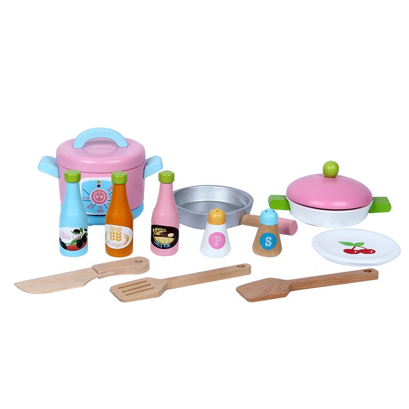 Chinese cheaper children wooden Pretend role play educational kitchen toy for kids WKT11