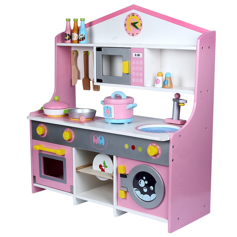 Chinese cheaper children wooden Pretend role play educational kitchen toy for kids WKT11