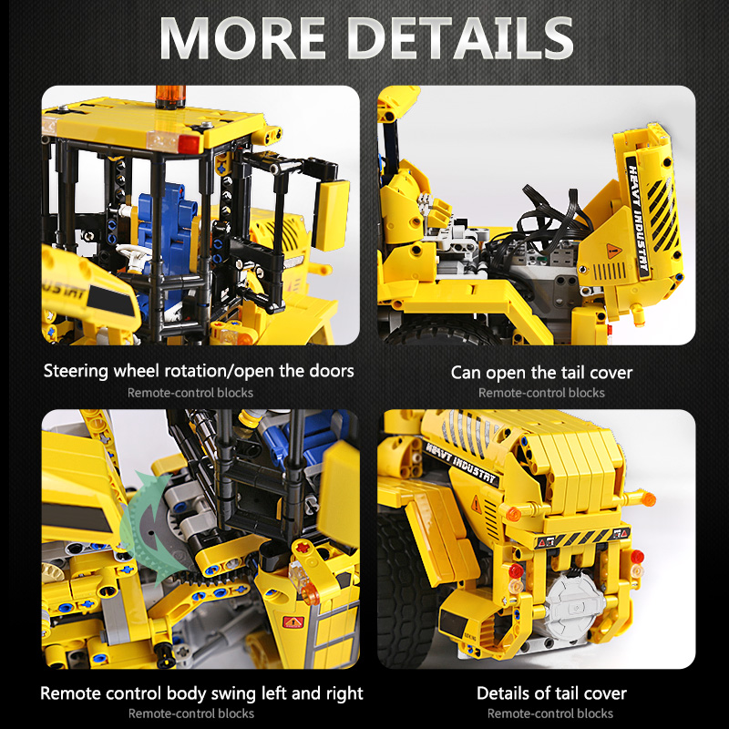 MOULD KING 13122 High-Tech Car Toys The APP RC MOC-0836 Bulldozer Model 20006 Building Blocks Bricks Kids Christmas Gift