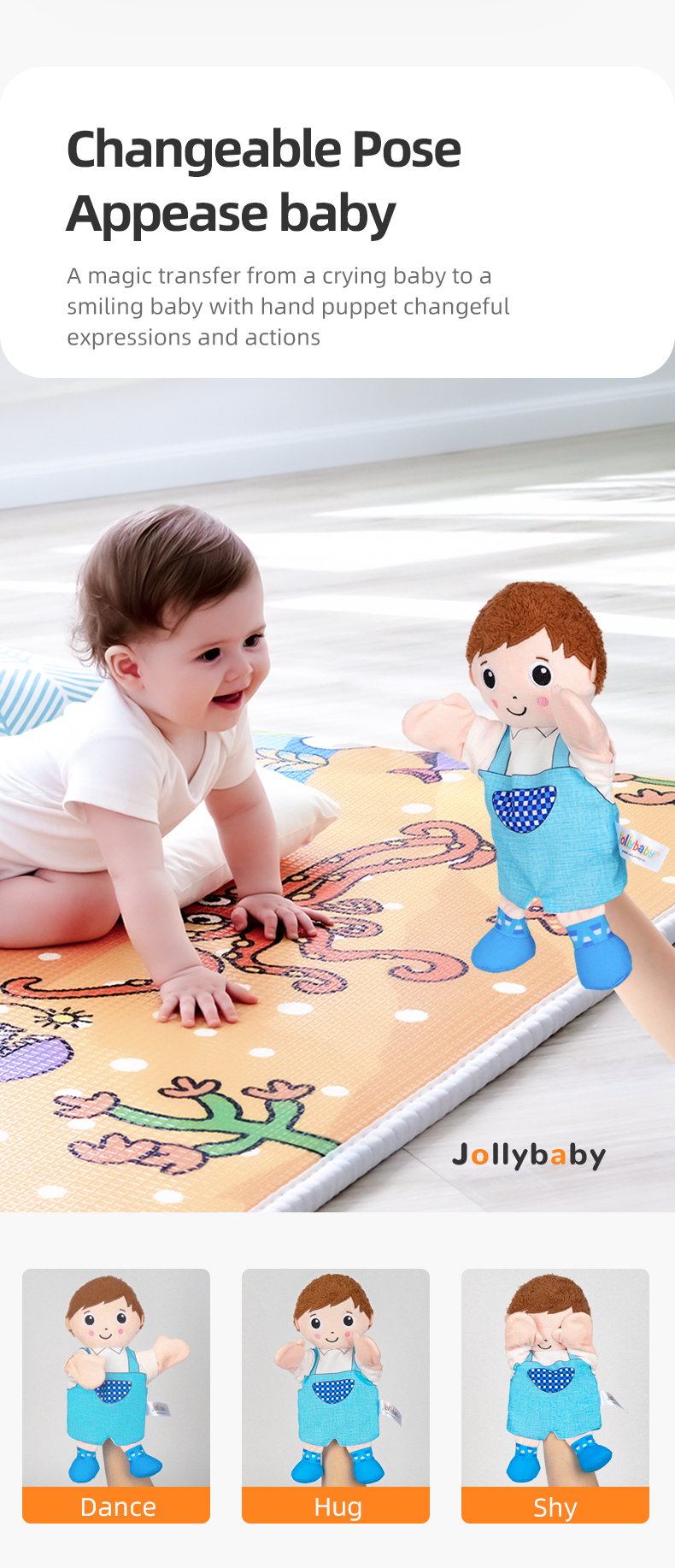 Hand Puppet Cartoon Plush Toys Baby Educational Pretend Telling Story Doll Toy for Children Kid