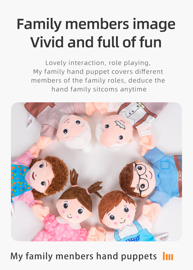 Hand Puppet Cartoon Plush Toys Baby Educational Pretend Telling Story Doll Toy for Children Kid