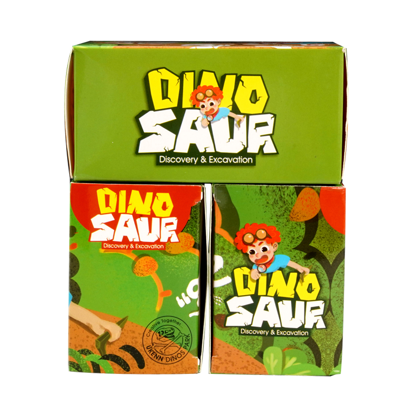 Popular High quality G3606S 12 different dino skeleton assorted PVC kids arts crafts set dinosaur toy painting kit