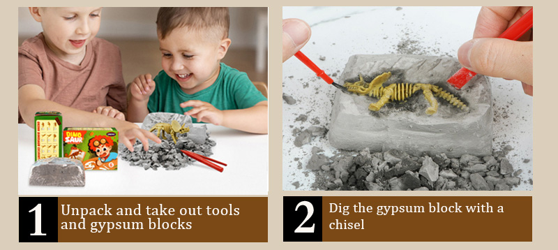 Popular High quality G3606S 12 different dino skeleton assorted PVC kids arts crafts set dinosaur toy painting kit