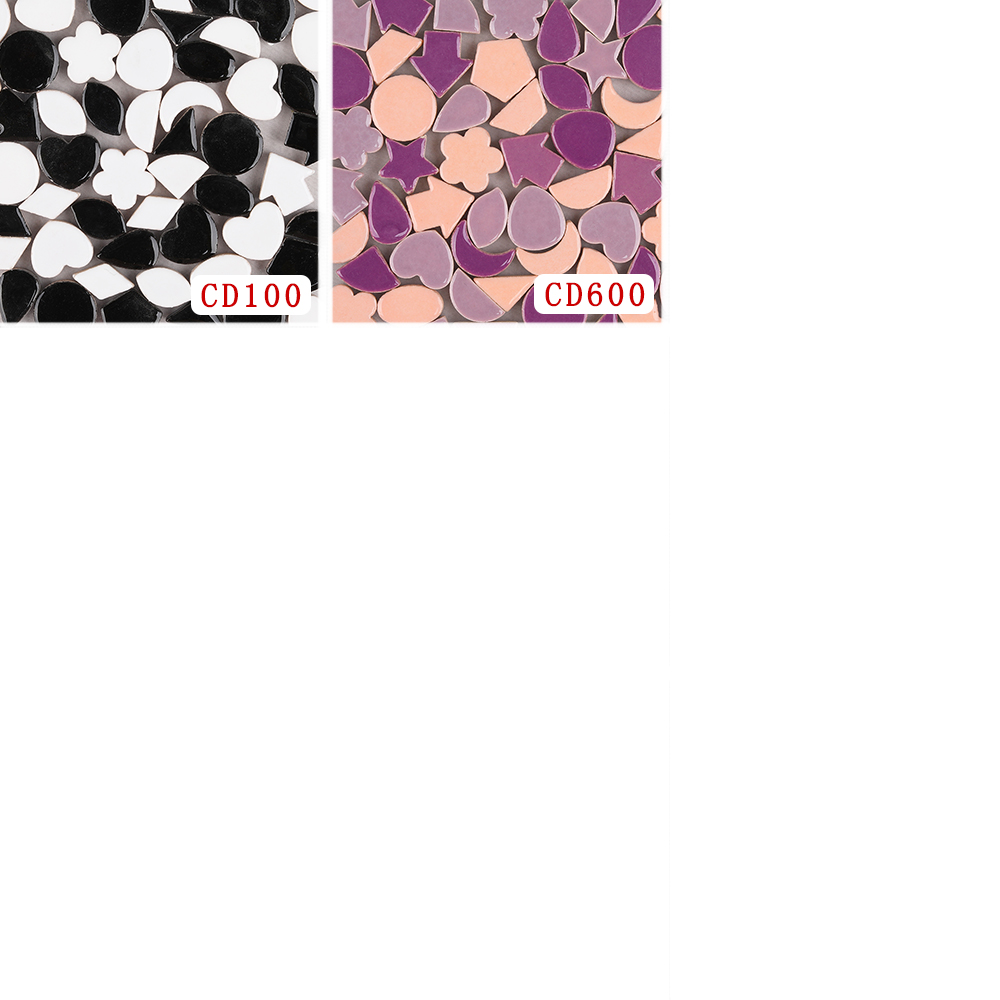 2cm star moon heart and Irregular ceramics tile for kids DIY craft and garden decoration