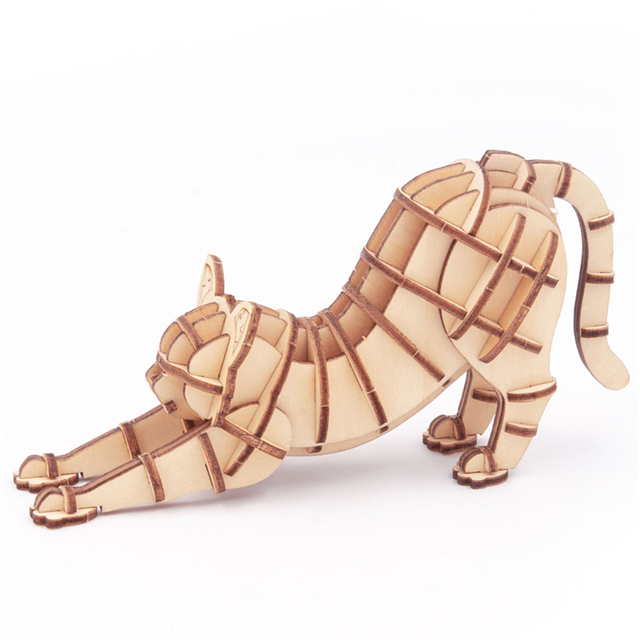 new arrival Animal 3D Wooden toys kids Puzzle popular 2023 arts and crafts for educational 3d diy