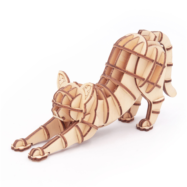 new arrival Animal 3D Wooden toys kids Puzzle popular 2023 arts and crafts for educational 3d diy