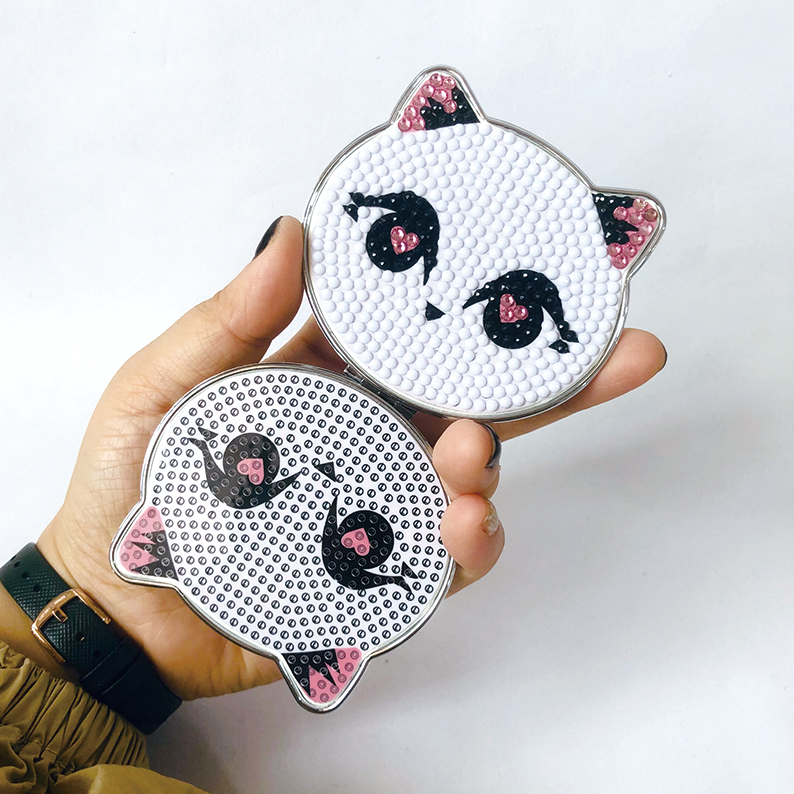 2022 handpaint diy diamond mini makeup mirror kids craft supplies set