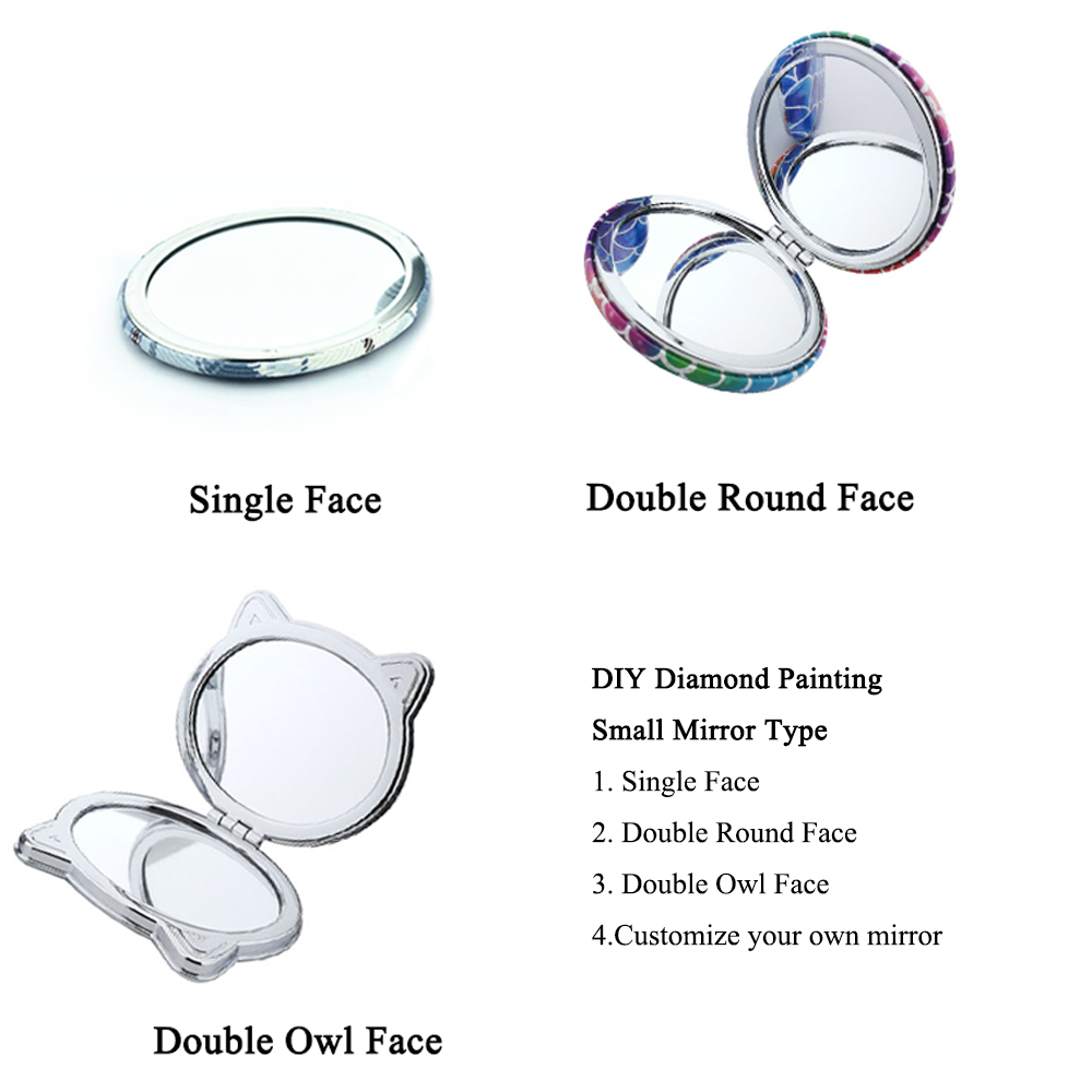2022 handpaint diy diamond mini makeup mirror kids craft supplies set