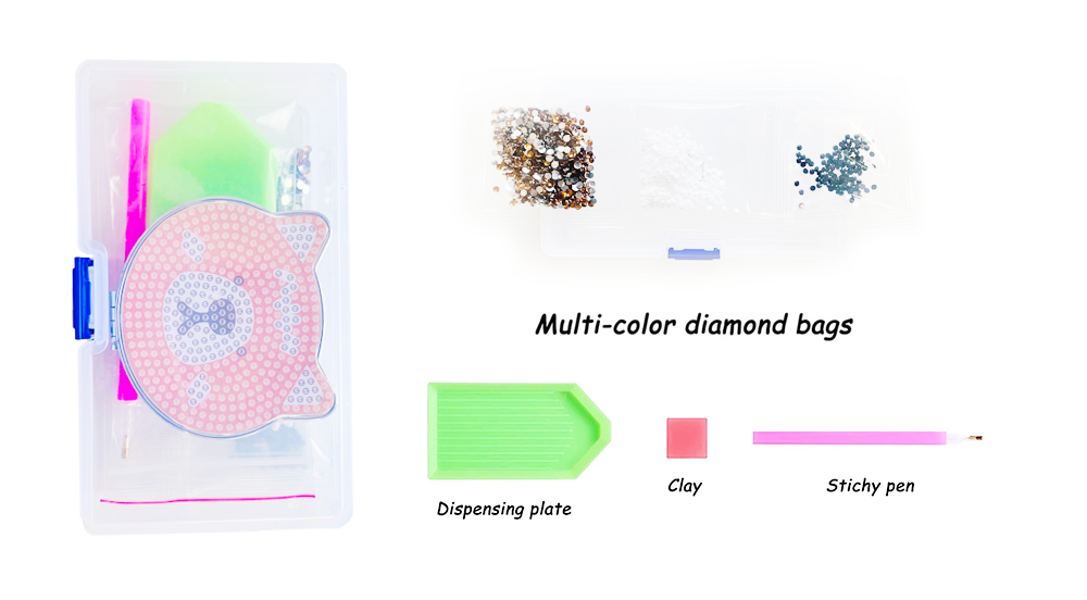 2022 handpaint diy diamond mini makeup mirror kids craft supplies set