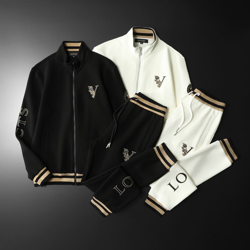 Corduroy 2 piece sweatsuit set men's clothing suits for men's hoodies & sweatshirts set