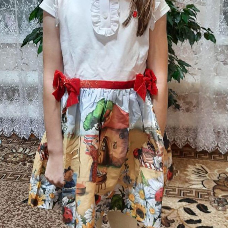 Stilnyashka   Bow Party Birthday Princess Baby Girl Dress For Kids