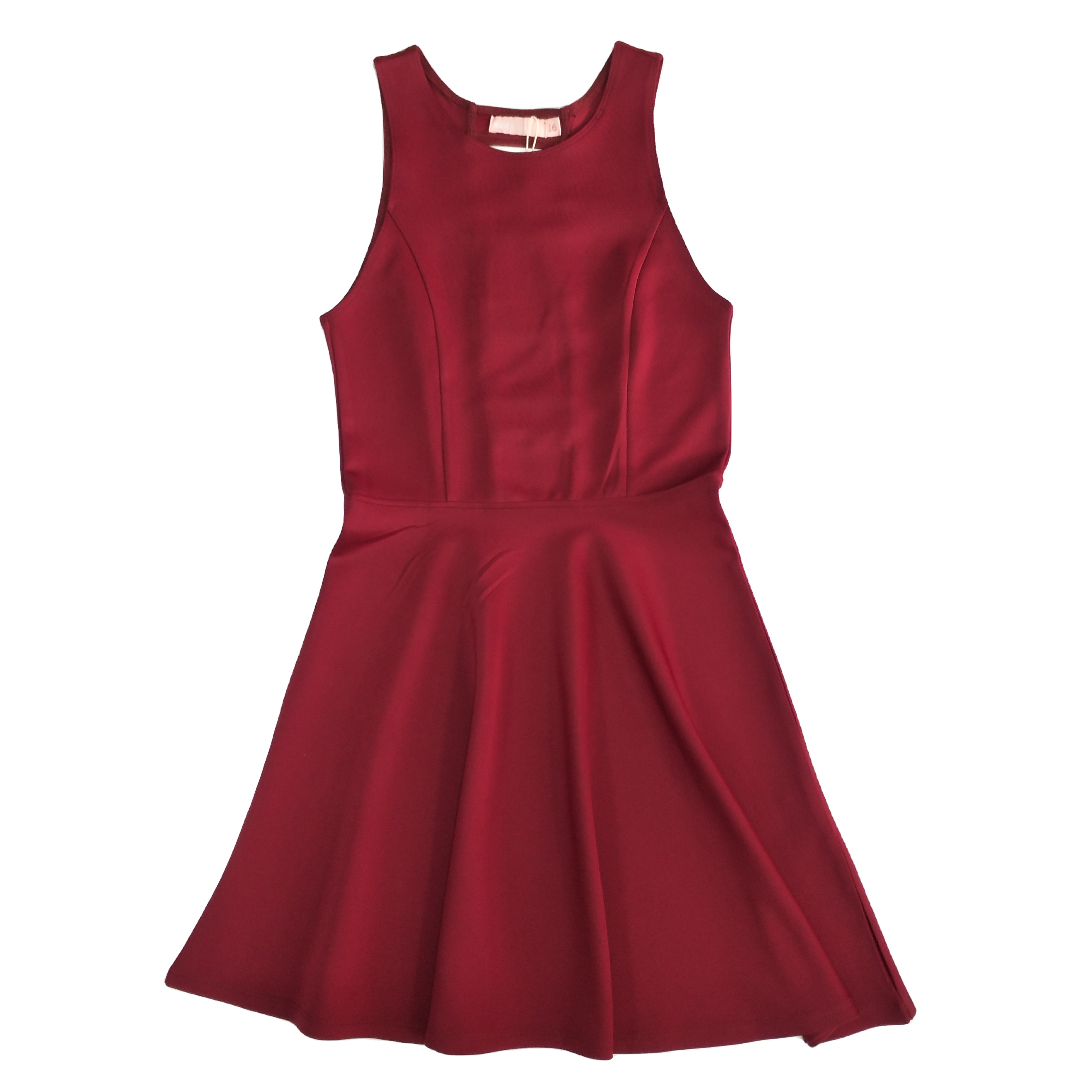  Summer sleeveless Fashion red girl kids dresses for party wear with back hollowed-out design