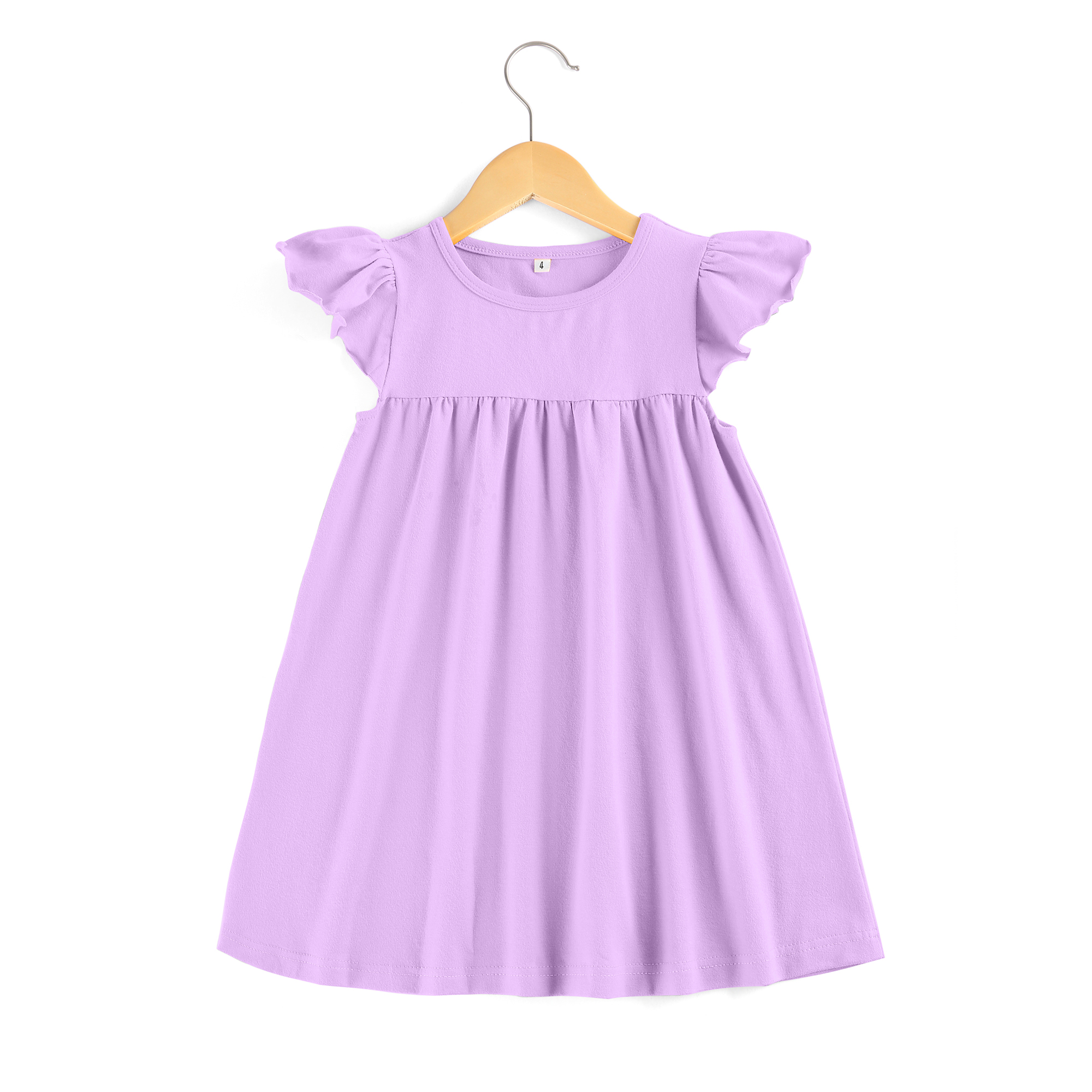  high quality casual dress summer   blank cotton sleeveless in stock kids girls' dresses