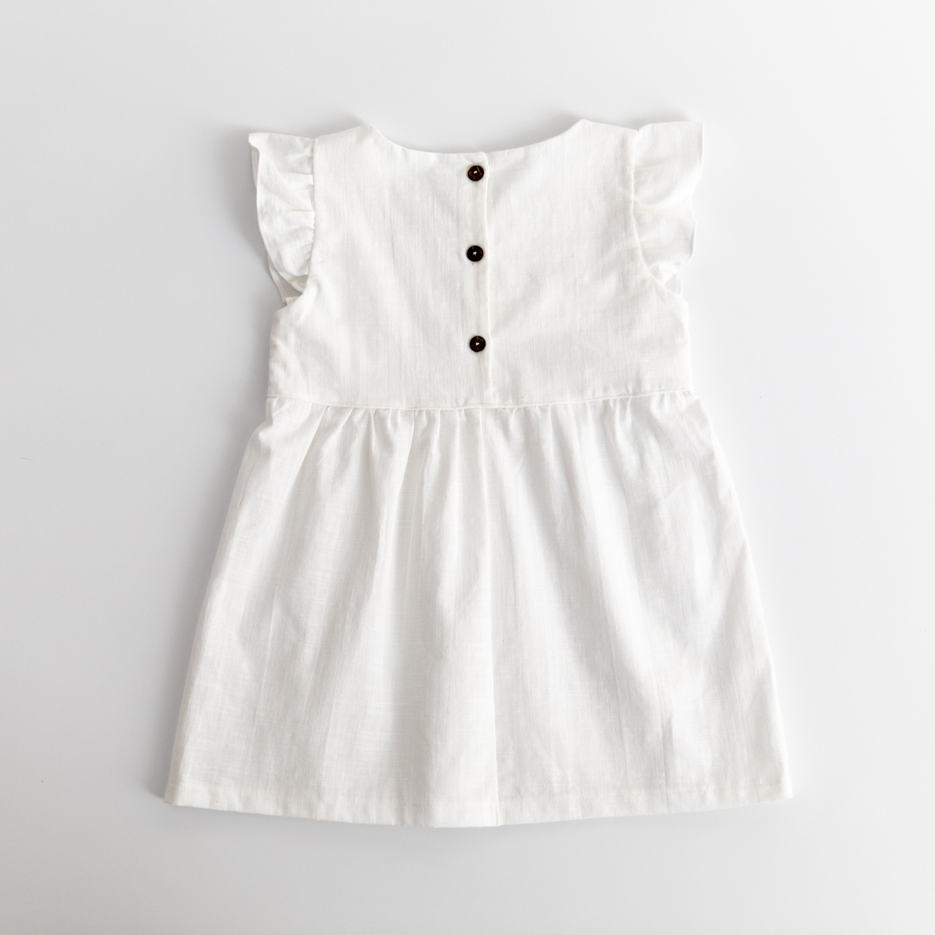 Summer boutiques Cotton cloth baby girl's dresses ruffles Cool backless kids outfit children's clothes  dress