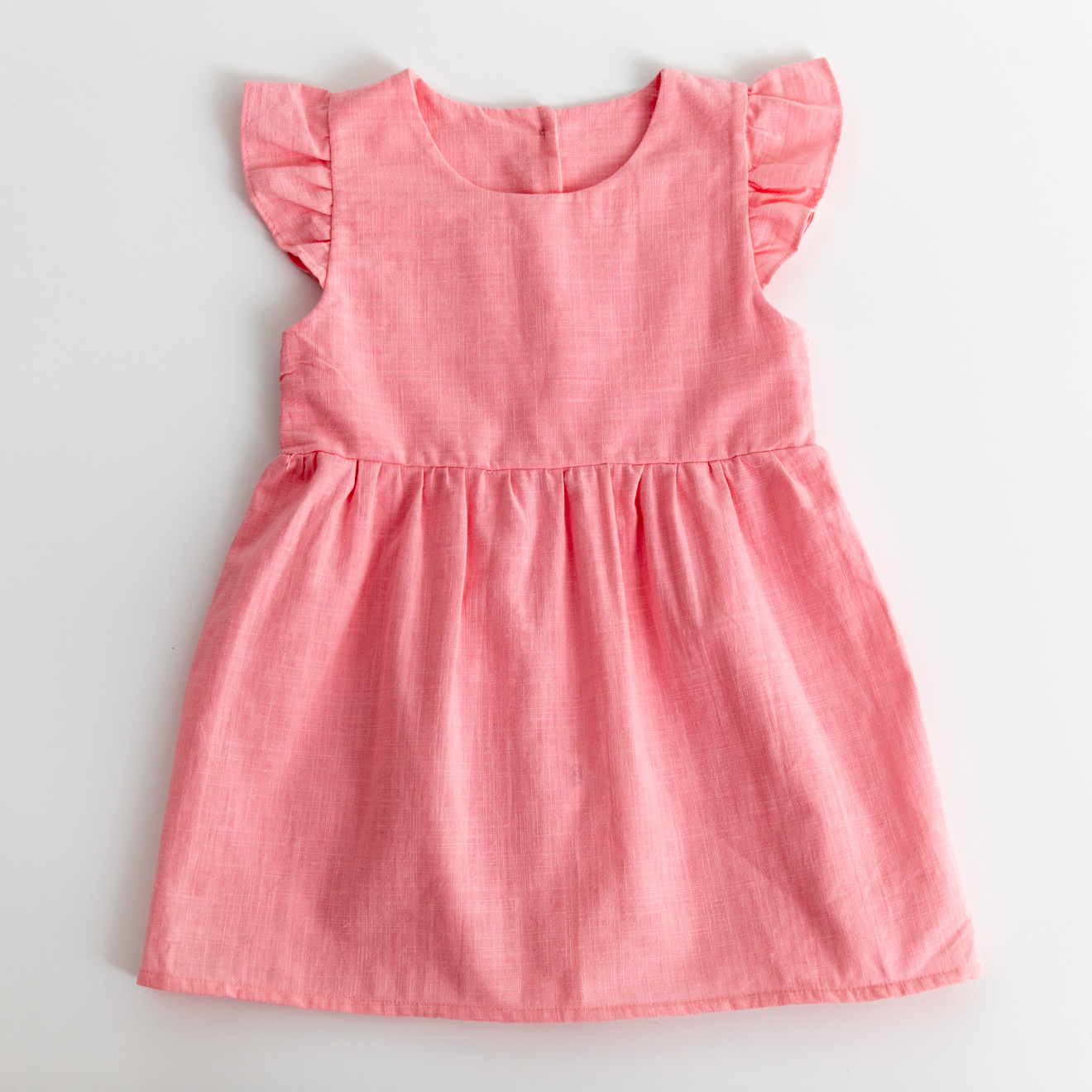 Summer boutiques Cotton cloth baby girl's dresses ruffles Cool backless kids outfit children's clothes  dress