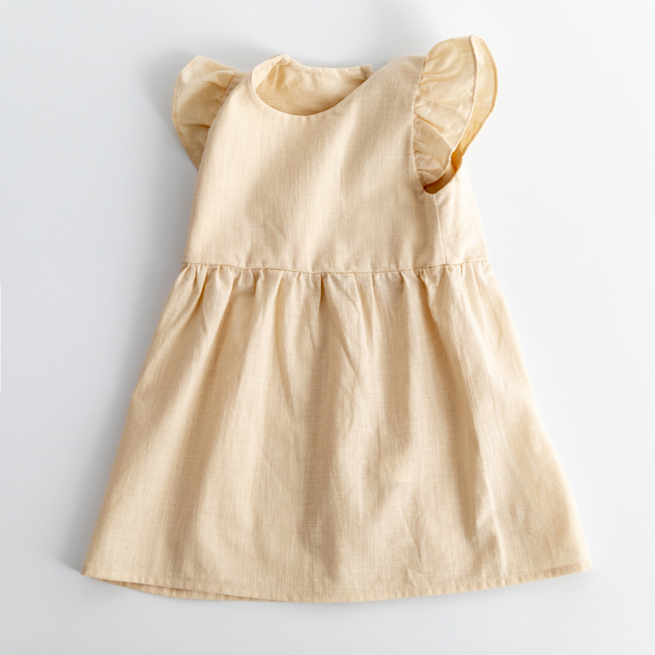 Summer boutiques Cotton cloth baby girl's dresses ruffles Cool backless kids outfit children's clothes  dress