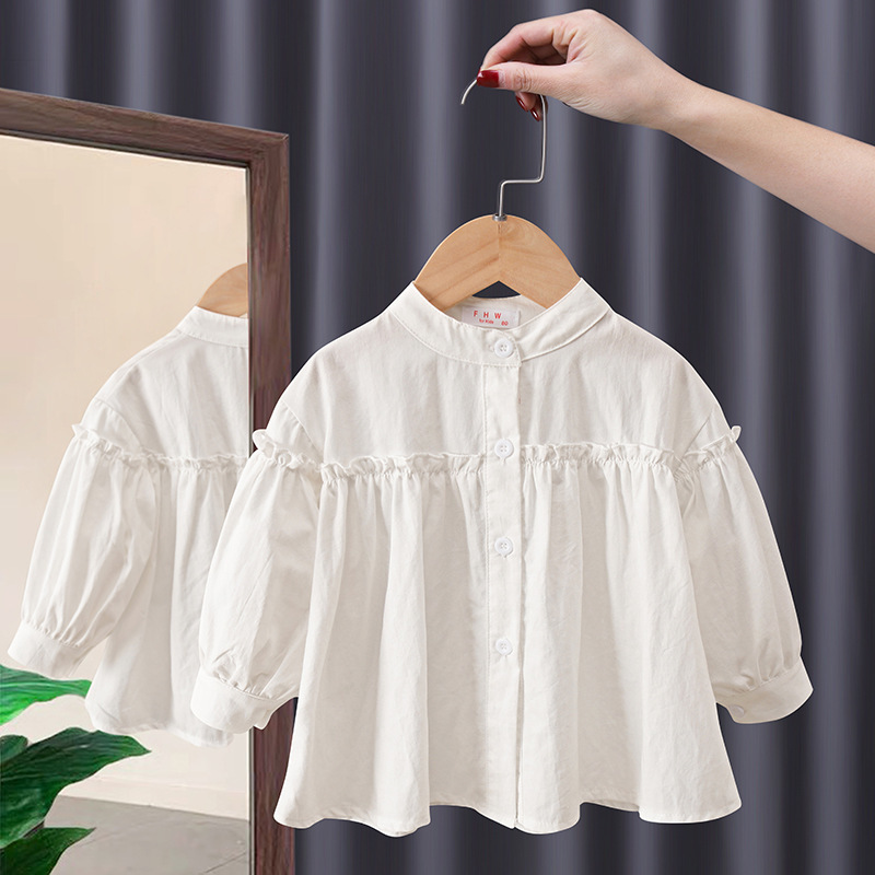 Children's Wear Girls 2022 New Autumn Clothing Kids Top Baby Bottomed Shirt Princess Girls Bottom Shirt Baby Blouses