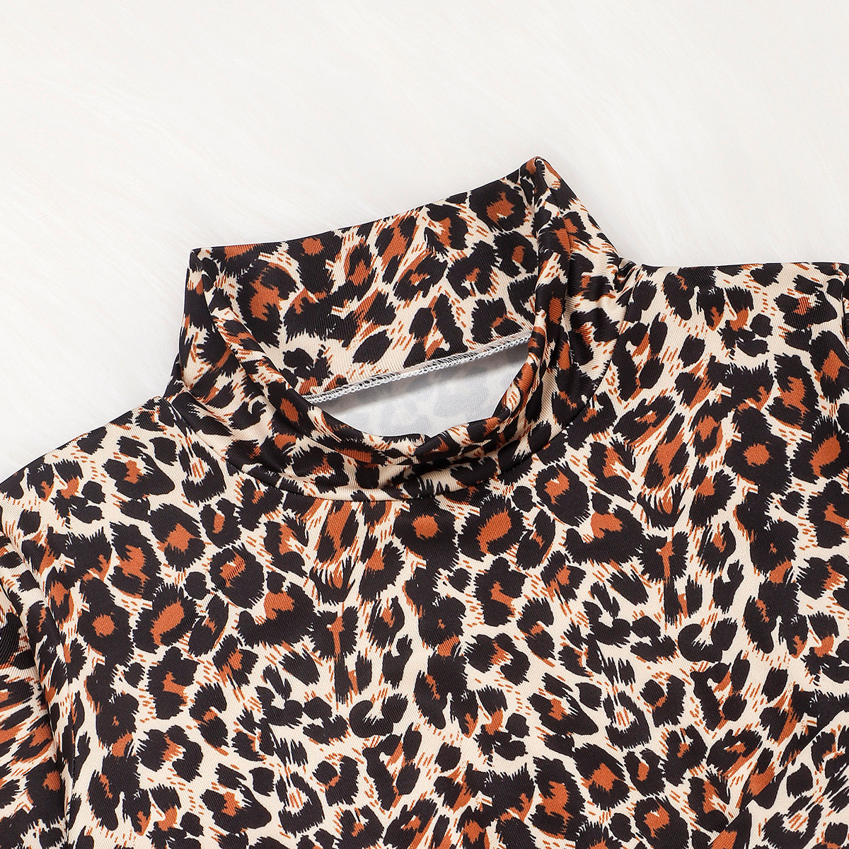 In Stock Fashion Girls Full Sleeve Leopard Tops Blouses Solid Skirts Kids Baby Girls Clothing Set Toddler Clothes 12m-6y