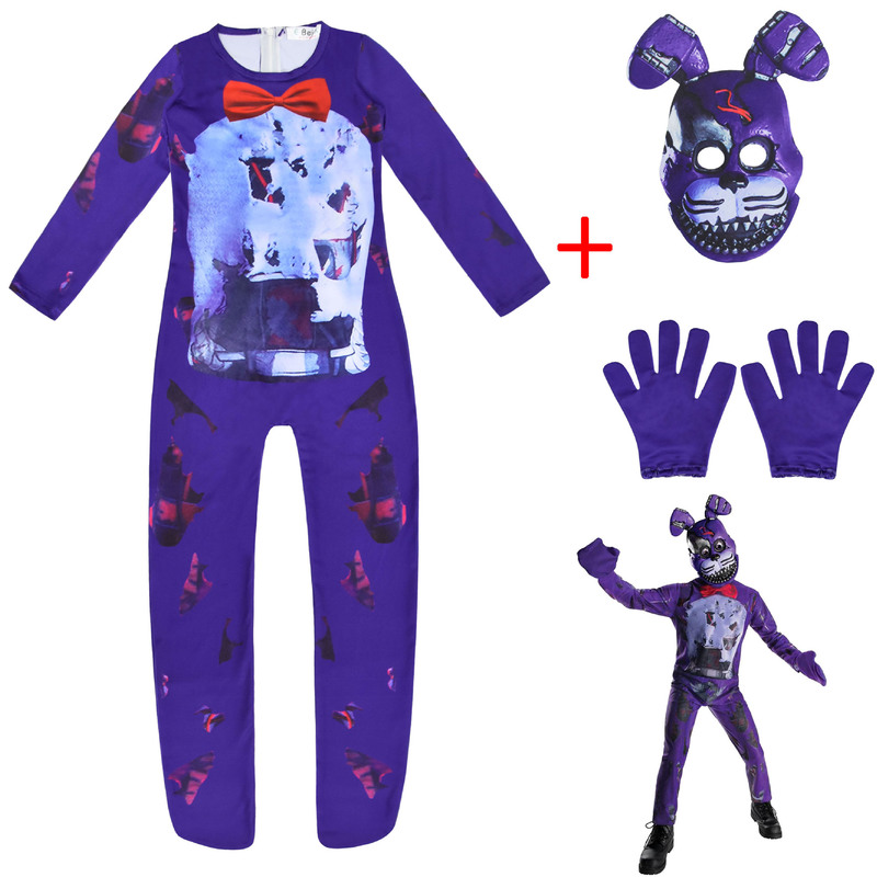 Fitspi Fancy Halloween Costume for Kids MaiYaCa Five Nights At Freddy's Jumpsuit Cosplay  Fnaf Freddy Anime Christmas Gi