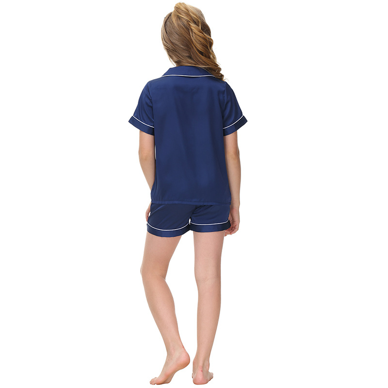 Summer Kid Lounge wear Two Pieces Satin Pajamas for Children 2 pcs Kids Sleepwear