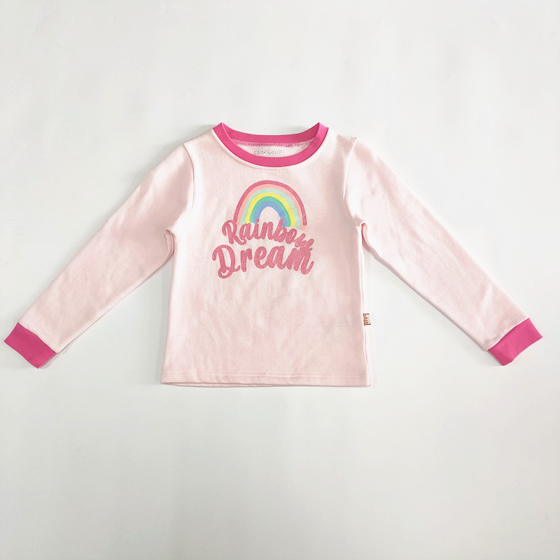 High quality children pajamas set girls sleepwear for winter home wear clothes set kids pajamas with pattern