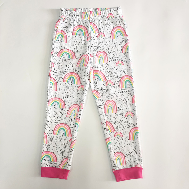 High quality children pajamas set girls sleepwear for winter home wear clothes set kids pajamas with pattern