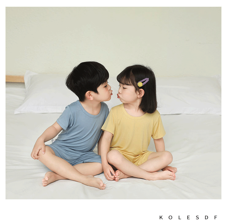 Modal new design sleeping wear cartoon pyjamas kids pajamas character sleepwear 2 pcs girl cute unisex  pajamas set kids