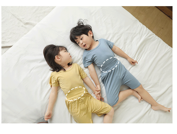 Modal new design sleeping wear cartoon pyjamas kids pajamas character sleepwear 2 pcs girl cute unisex  pajamas set kids