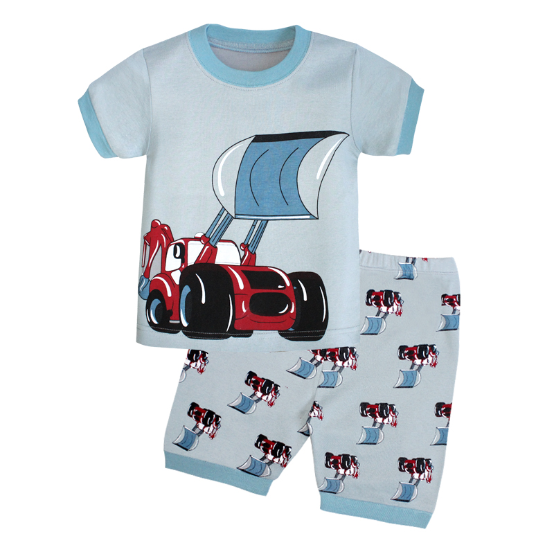  New Designs 100% Cotton Sleepwear Knitted Kids Pajamas Boys Sleepwear
