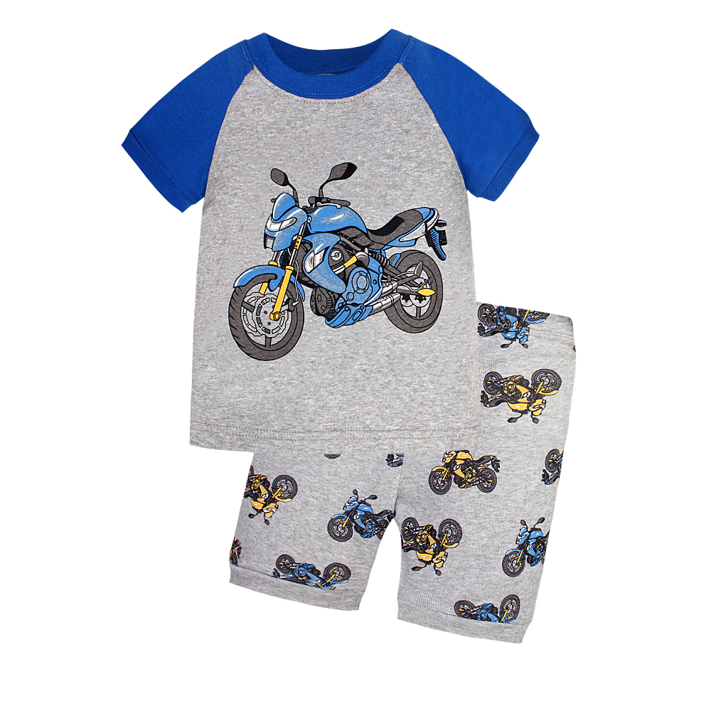  New Designs 100% Cotton Sleepwear Knitted Kids Pajamas Boys Sleepwear