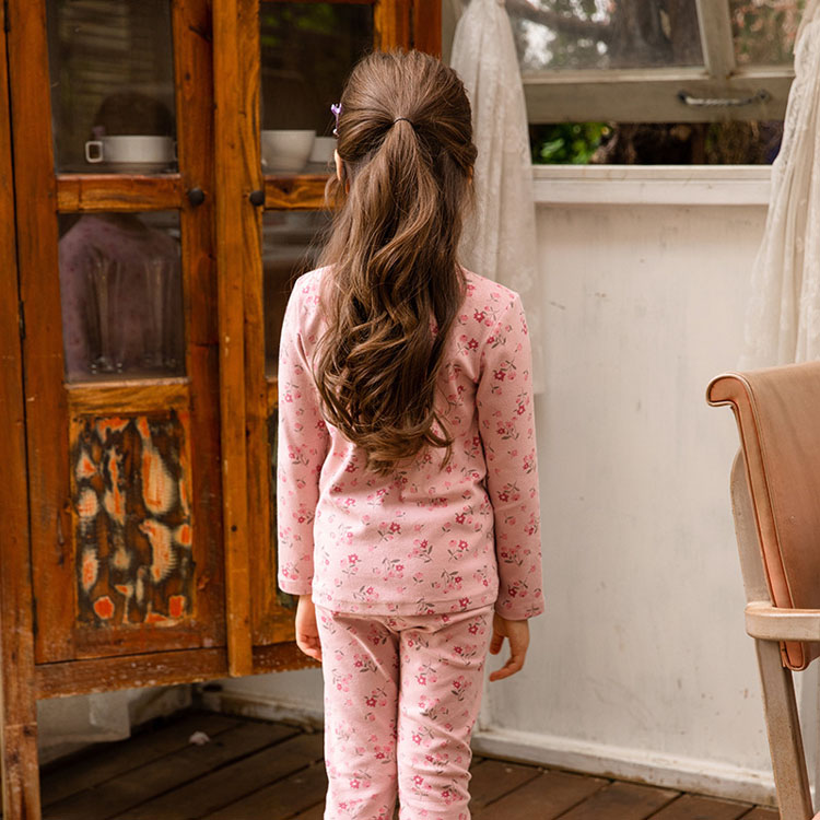   Kids Floral Print Cotton Fabric Children Sleepwear for Kids Girls Pajama Pants