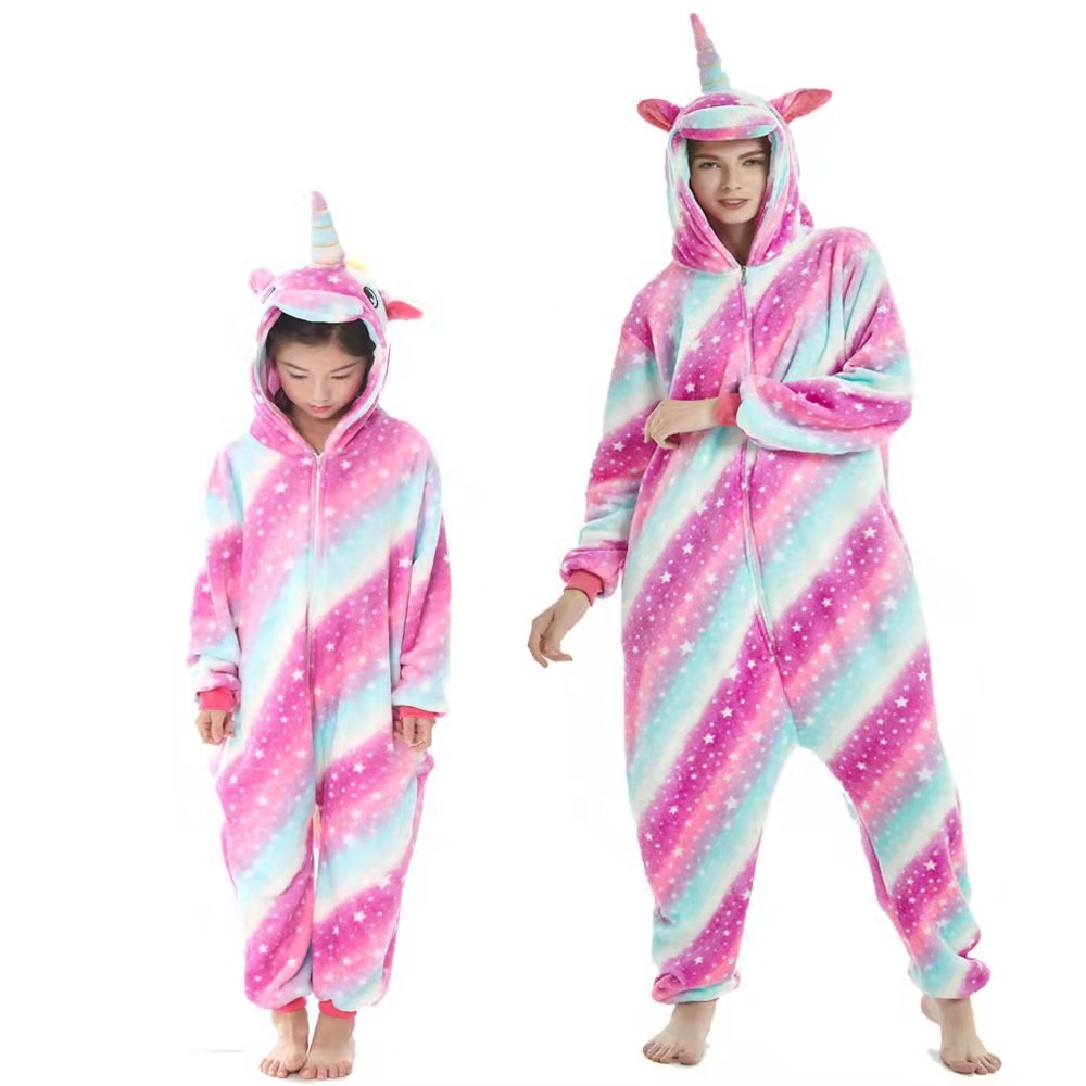 Winter Big Boys Girls Bath Robe kids Unicorn Hooded Flannel Sleepwear Lengthen Bathrobes for Teenage Kids Cartoon Pajama